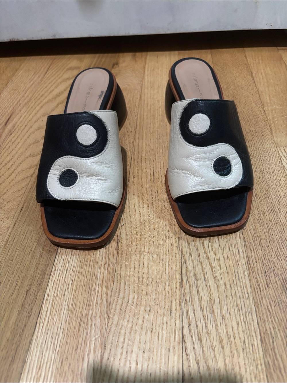 PALOMA WOOL balance yin yang heeled mules rare